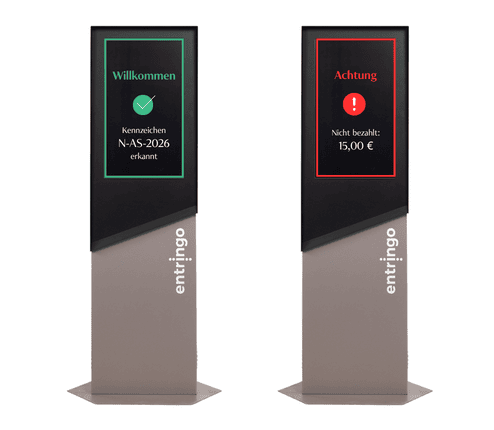 Infoterminal mit Anzeige freier Stellplätze